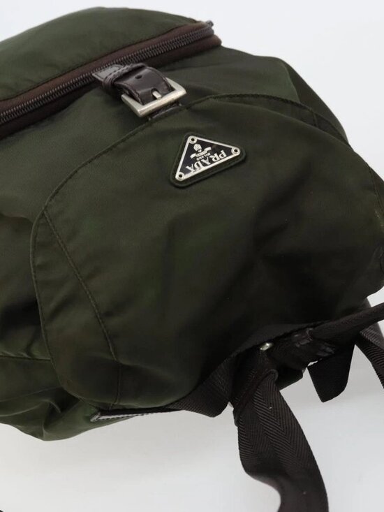 PRADA Backpack Nylon Khaki Auth bs22082 main image 12